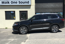 Black 2019 Mitsubishi Outlander with premium dark window tint